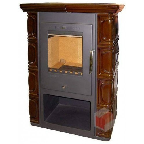 THORMA BORGHOLM Krbové kachle čierna / tmavohnedá keramika