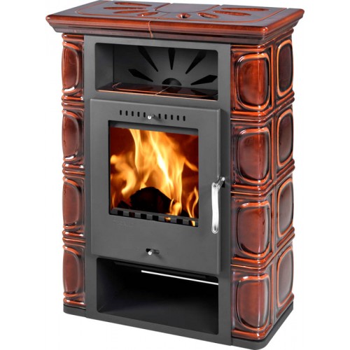 THORMA BORGHOLM TOP Krbové kachle čierna / tmavohnedá keramika