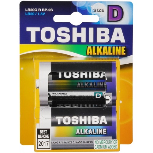TOSHIBA Alkalické batérie GR LR20 2BP D 35040102 TOSHIBA Alkalické batérie GR LR20 2BP D 35040102