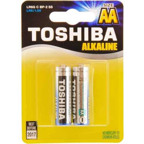 TOSHIBA Alkalické tužkové batérie LR6 2BP AA 35040108