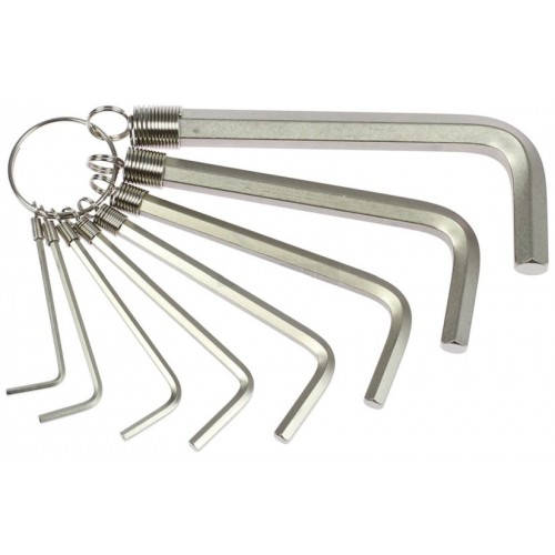 Kľúče zástrčné inbus 2 - 10 mm, sada 8 dielov, 100-00607