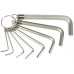 Kľúče zástrčné inbus 2 - 10 mm, sada 8 dielov, 100-00607