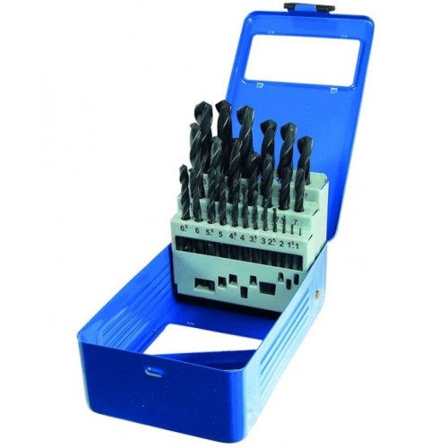 Vrtáky špirálové valcované HSS, priemer 1,0 - 13,0 mm, sada 25 dielov, 100-01084