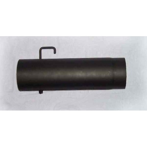 Rúrka dymovodu 125/250mm, s klapkou, čierna