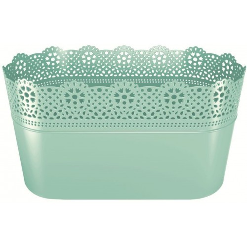 Prosperplast LACE kvetináč s čipkou 28,5 x 13,5 cm, pistácie DLAC285 Prosperplast LACE kvetináč s čipkou 28,5 x 13,5 cm, pistácie DLAC285