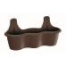 Prosperplast RESPANA HOOK Závesný truhlík 51,9x20x24 cm, hnedá DREZ520