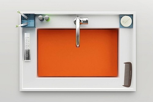 RAVAK BathGallery Doska do umývadla, oranžová X000000657 RAVAK BathGallery Doska do umývadla, oranžová X000000657