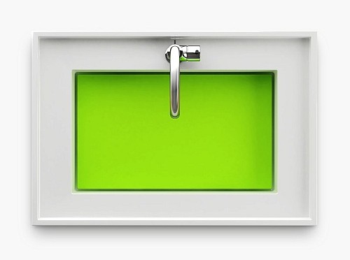 RAVAK BathGallery Doska do umývadla, zelená X000000658