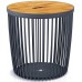 Prosperplast CLUBO Univerzálny kôš / stolík s bambusovým vekom 33,5cm, antracit ICLU25T