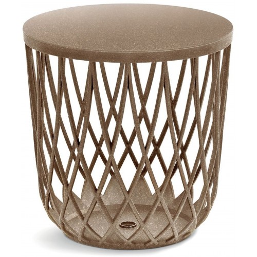 Prosperplast UNIQUBO ECO Wood Univerzálny kôš / stolík 44,7 cm, 55l, naturo IKUB55TW