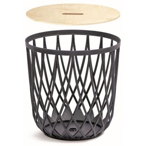 Prosperplast UNIQUBO Univerzálny kôš / stolík 39cm, 35l, antracit IKUB35T