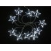 Vianočná reťaz, 1,5m, 10x LED hviezdy, 2x AA, biele svetlo, transpar.kabel 1V51-W VS1V52W