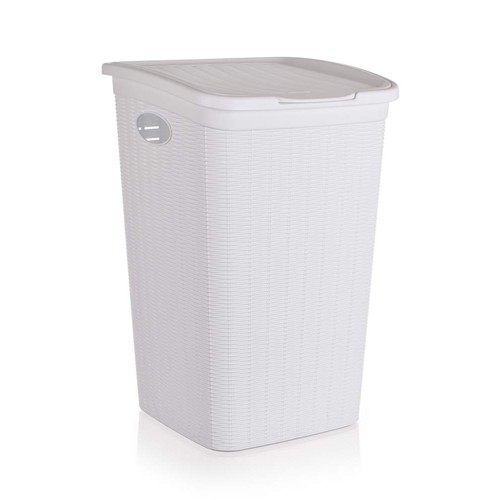 VETRO-PLUS RATTAN Kôš na špinavú bielizeň 50 l, biely 5530050