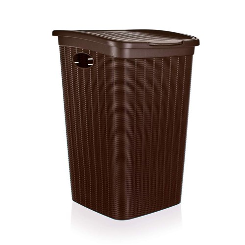 VETRO-PLUS RATTAN Kôš na špinavú bielizeň 37x38x54,5cm 50 l, tmavo hnedý 5530052