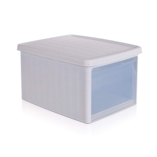 VETRO-PLUS Multifunkčný box 15 L s vekom Rattan Elegance Line,biela 5530001 VETRO-PLUS Multifunkčný box 15 L s vekom Rattan Elegance Line,biela 5530001