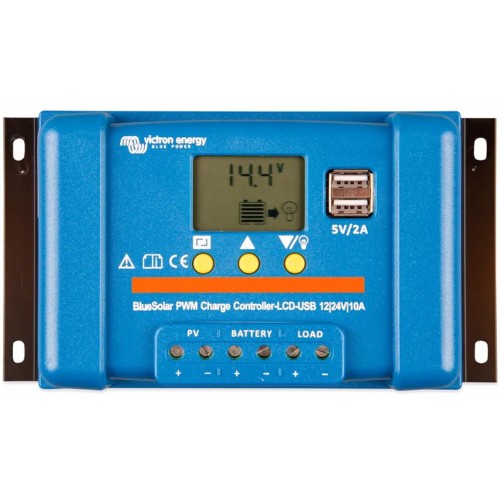 Victron Energy BlueSolar PWM-LCD&USB Solárny regulátor (12/24V-10A) SCC010010050 Victron Energy BlueSolar PWM-LCD&USB Solárny regulátor (12/24V-10A) SCC010010050