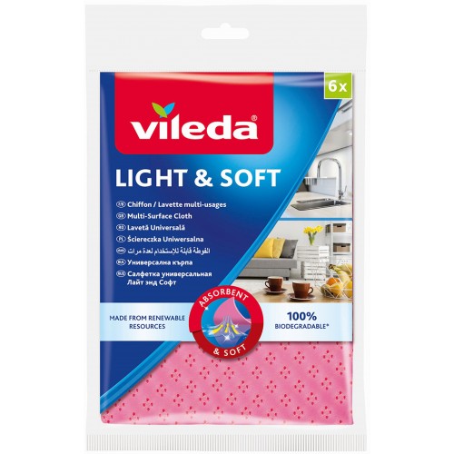 VILEDA Univerzálná handrička Light & Soft 6 ks 150539