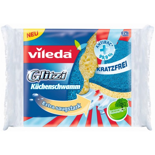 VILEDA Glitzi Univerzal viskózna špongia 2 ks 144789 VILEDA Glitzi Univerzal viskózna špongia 2 ks 144789
