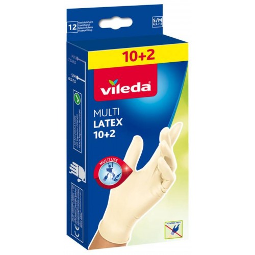 VILEDA Rukavice Multi Latex 10+2 "S/M" 145964 VILEDA Rukavice Multi Latex 10+2 "S/M" 145964
