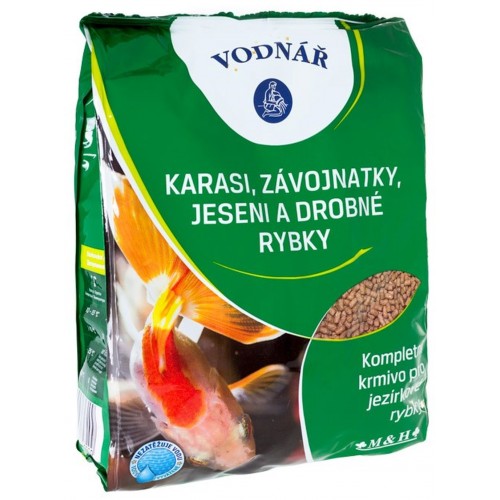 VODNÁŘ krmivo pre závojnatky, jesen a iné drobné rybky, 0,5kg