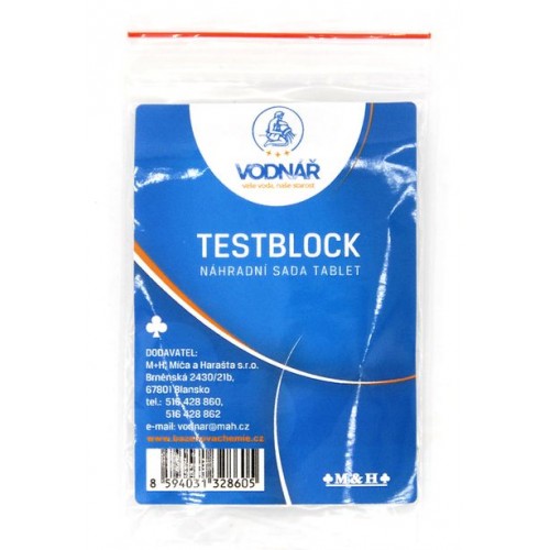 VODNÁR TESTBLOCK, náhradná sada tabliet VODNÁR TESTBLOCK, náhradná sada tabliet