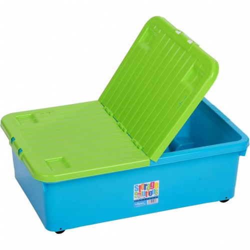 WHAM 12741 box so sklopným vekom a kolieskami 32l modrá 42000016