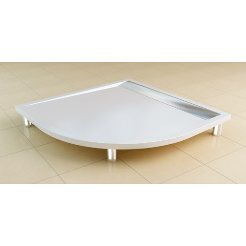 RONAL WIR ILA sprchová vanička štvrťkruhová 80x80x3,0cm, rád 55, chróm /biela WIR550805004