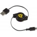 YENKEE YCU 100R BK kábel USB zvinovací 45010452