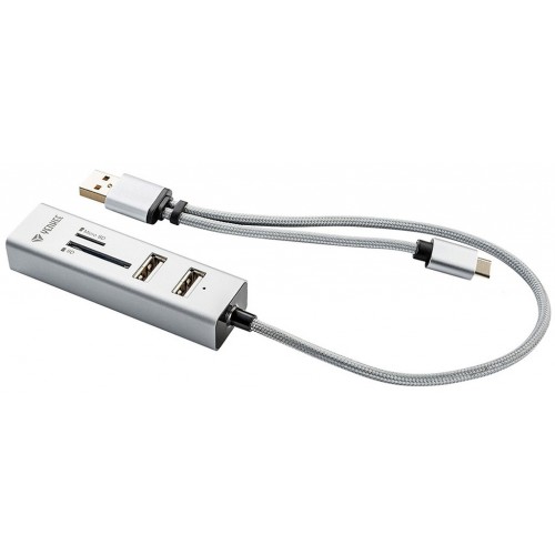 YENKEE YHC 103SR USB C OTG HUB + čítačka 45014691 YENKEE YHC 103SR USB C OTG HUB + čítačka 45014691