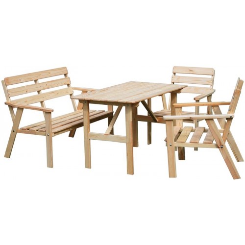 Záhradný set NORDIC - FSC, borovica prírodná 67/62