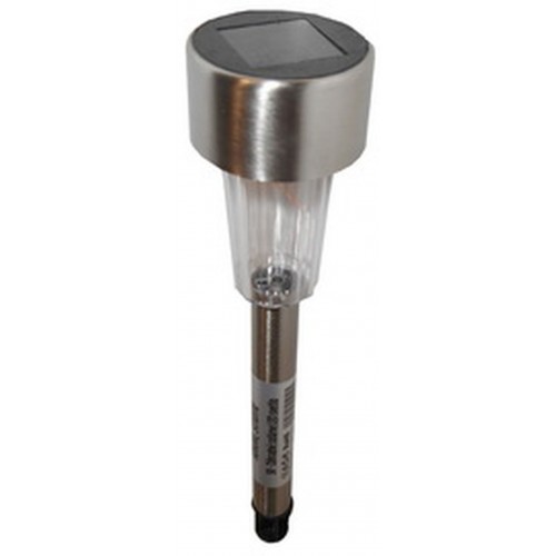 Záhradné solárna LED lampa nerez, strieborná ZSLED02