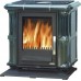 ABX Bavaria L 4,2 kW Kachľová pec na drevo s lit vložkou, výmenníkom, liatin sokel, zelená