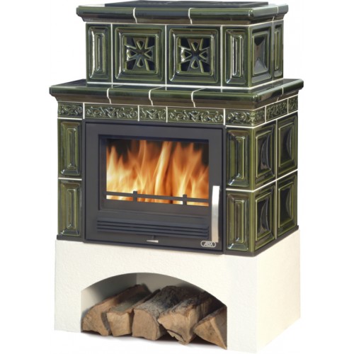 ABX Valencie, kachľové pece na drevo s plechovou vložkou, hnedá