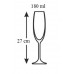 BANQUET Twiggy Crystal flauta poháre na šampanské, 180ml, 6ks, 02B4G004180