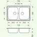 ALVEUS LINE 90 kuchynský drez, 790 x 500 mm, dekor 1065699