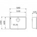 Franke Kubus KBX 110-55, 580x430mm, nerezový drez 122.0502.932