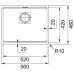 Franke Kubus 2 KNG 110-52, 560x460 mm, fragranitový drez, Onyx 125.0512.504