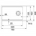 Franke Kubus 2 KNG 110-62, 760x460 mm, fragranitový drez, Onyx 125.0512.515