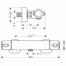 Hansgrohe Ecostat 1001 SL Sprchovací termostat DN15 na stenu, chróm 13261000