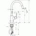 Hansgrohe TALIS S2 VARIARC Páková kuch. armatúra s vyťahov. výtokom, vz. nerezu 14872800