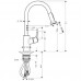 Hansgrohe TALIS S2 VARIARC Páková kuch. armatúra s vyťahov. spŕškou, chróm 14877000