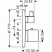 Hansgrohe Ecostat S Termostat pod omietku s uzatváracím ventilom, matný chróm 15701880