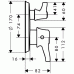 Hansgrohe Ecostat C Termostat pod omietku s uzatvoreným a prep. ventilom, chróm 15753000