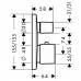Hansgrohe PURAVIDA Termostat pod omietku s uzat. a prepínacím ventilom, chróm 15771000
