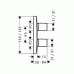 Hansgrohe PURAVIDA iControl Batérie, ventil pod omietku DN20, biela / chróm 15777400
