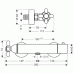 Hansgrohe AXOR CARLTON Sprchový termostat na omietku DN15, chróm 17261090