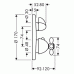 Hansgrohe AXOR CARLTON Termostat pod omietku s uz. a prep. ventilom, chróm 17725000