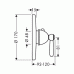 Hansgrohe AXOR CARLTON Highflow termostat pod omietku s páčkou, chróm 17712000