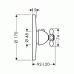 Hansgrohe AXOR CARLTON Termostat pod omietku va tvare kríža, chróm / zlato 17715090