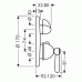 Hansgrohe AXOR CARLTON Termostat pod omietku s uz. a prep. ventilom, chróm 17720000